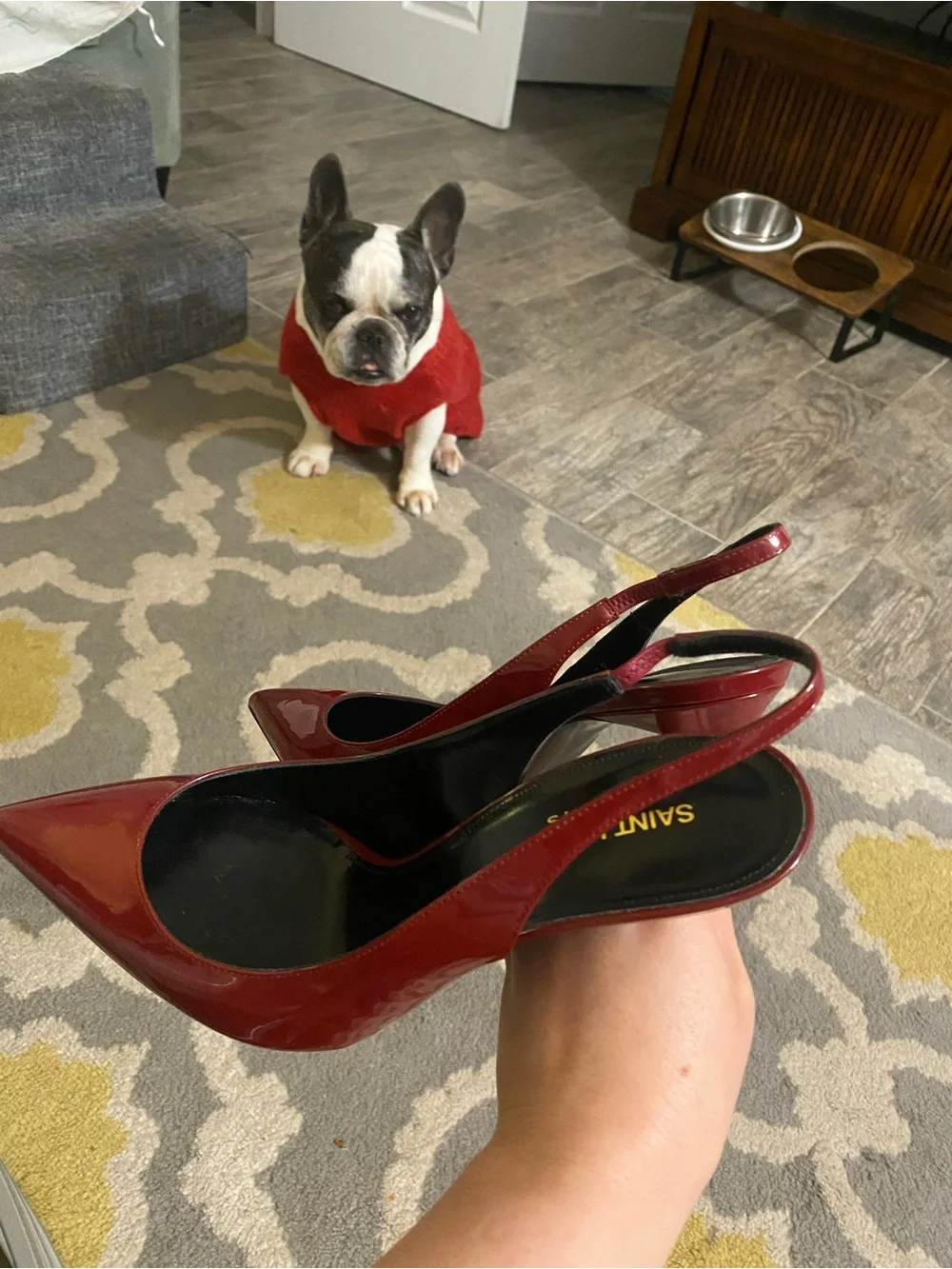 RED YSL HEEL- like new - Picture 12 of 16